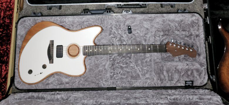 Fender Jazzmaster Acoustasonic American White