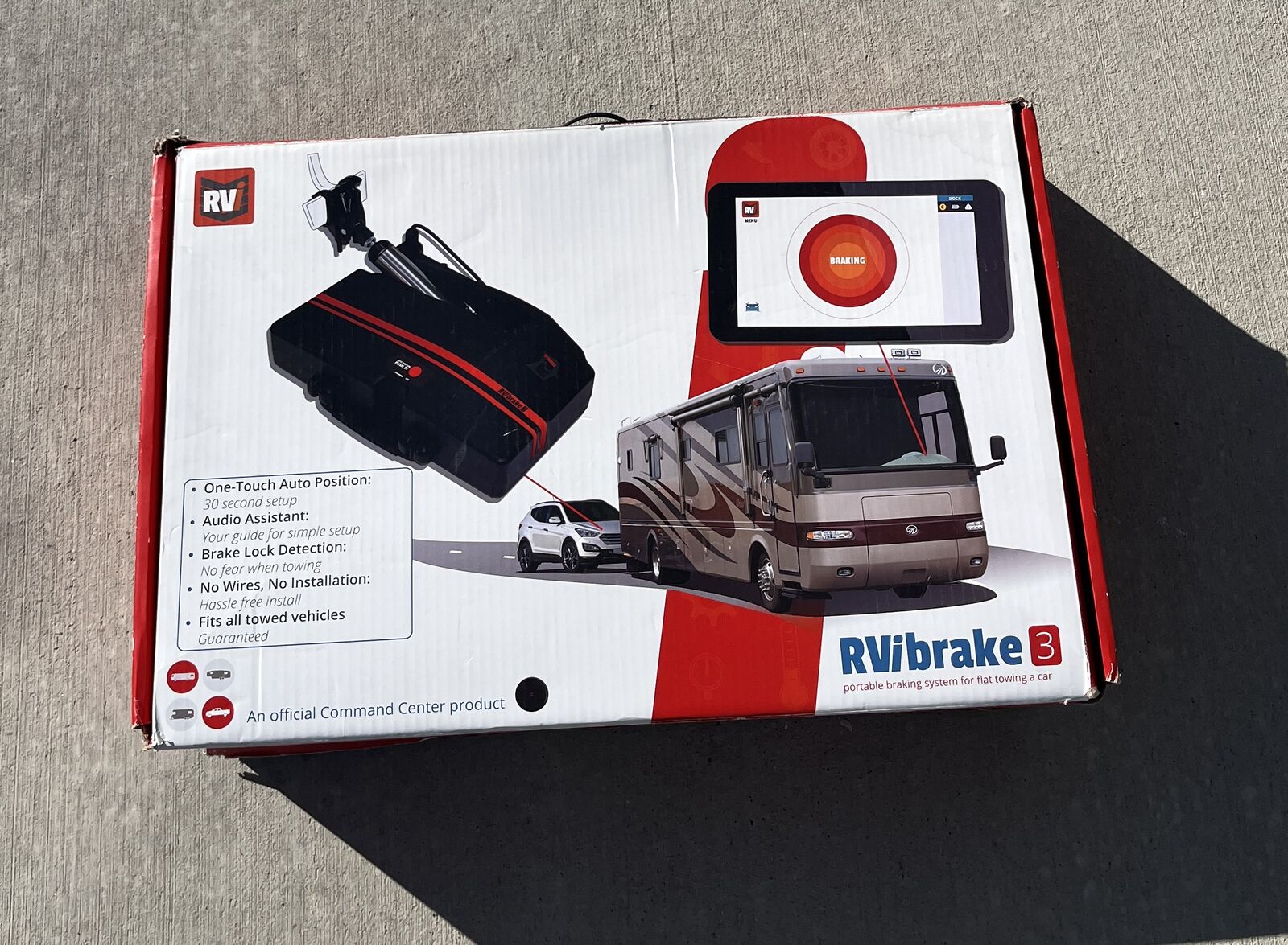 RViBrake3 - Braking System for flat towing a vehicle behind an RV