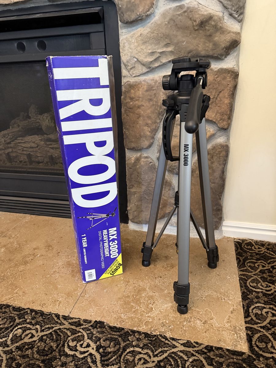 MX 3000 Heavyweight Camera Tripod - Quick Release, 3-Way Pan Head, 64.96" Max Extension