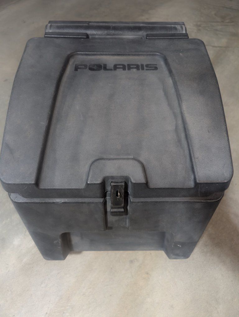 Polaris Black ATV/UTV Storage Cargo Box - Durable Rear/Front Mount, Weather-Resistant