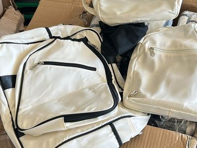 New Off-White/Cream Duffel Bags & Small Organizer Bags (Set of 3)
