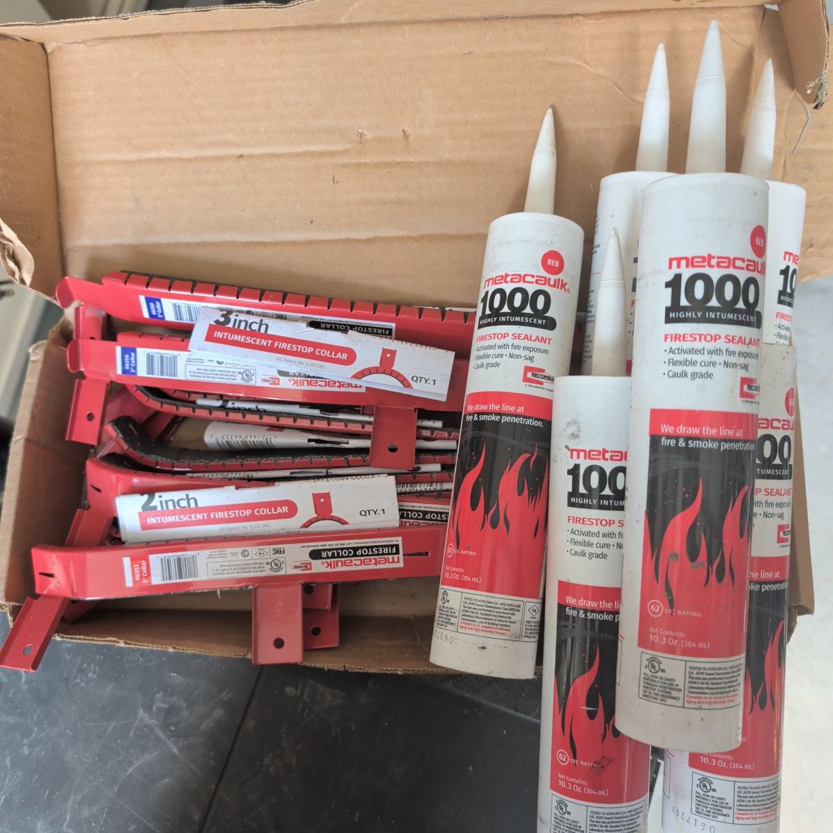 Firer Stop Sealant and Pipe Collars