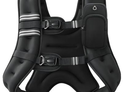ZELUS Weighted Vest, 20lb Weight Vest with Reflective Stripe for Workout, Strength Training, Running, Fitness, Muscle Building,