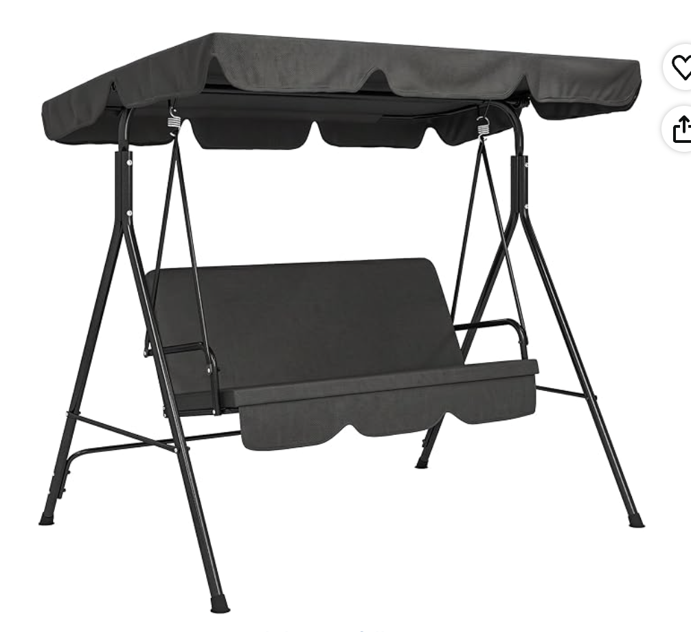 New - 3 Seat Outdoor Patio Swing - Dark Blue