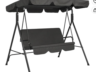 New - 3 Seat Outdoor Patio Swing - Dark Blue