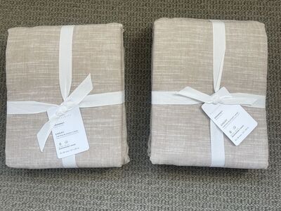 NEW Pottery Emery Linen Grommet Blackout Curtains