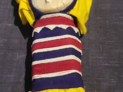 vintage wooden carved Kuna Woman Figurine Wood