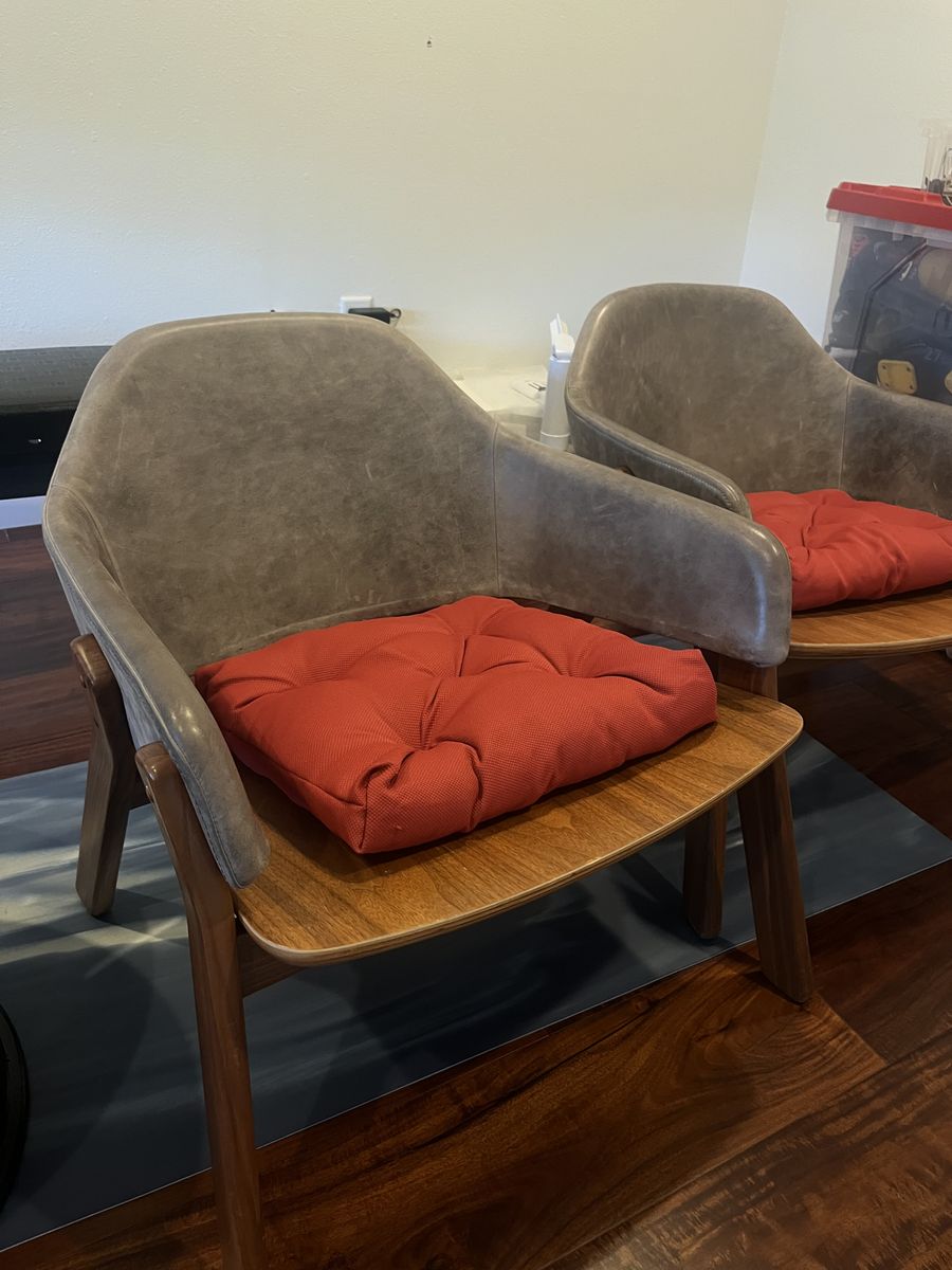 Wood/Gray Chairs