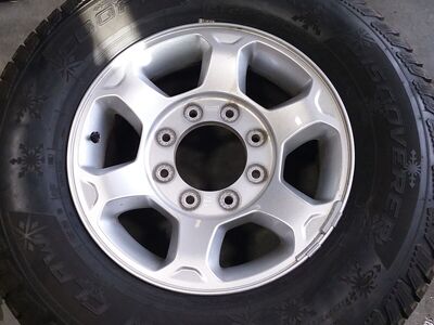 LT265/70R17 studded snow tires; 2015 F250/350 wheels