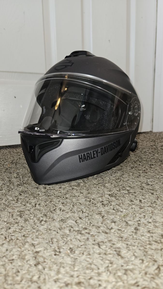 Harley Davidson Modular Bluetooth Helmet - Matte Silver - Size Small