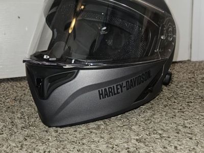 Harley Davidson Modular Bluetooth Helmet - Matte Silver - Size Small