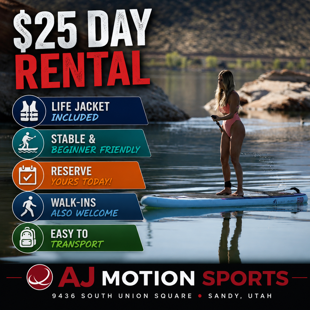 Inflatable Paddleboard (iSUP/SUP) Rentals – Just $25/Day!