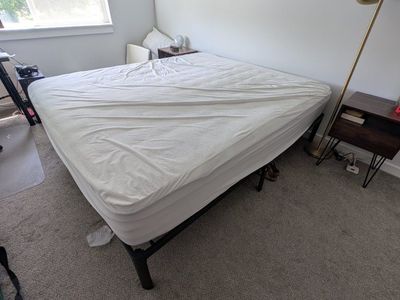 Very clean California King Mattress and bed frame