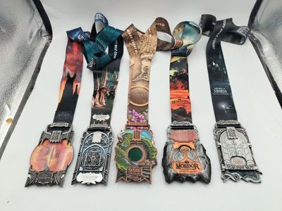 The Conqueror Lord of the Rings Virtual Challenge Medals Lot of 5
