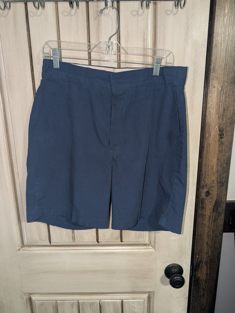 Dickies Men's Blue Casual Flat Front Shorts - Size W31