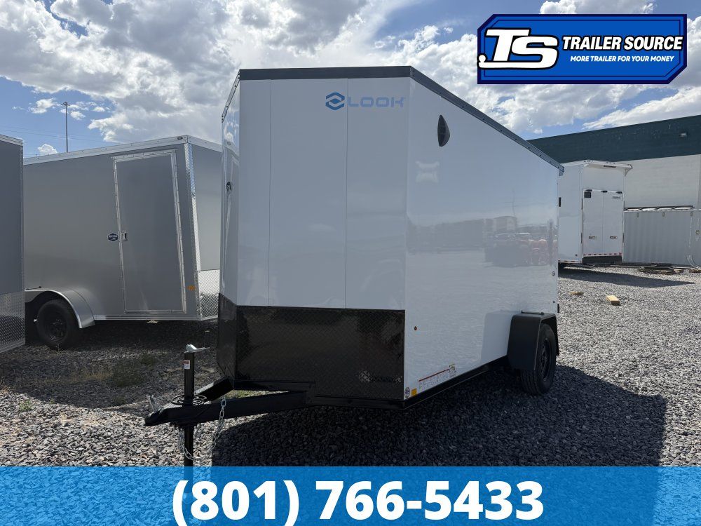 6x12 Look ST DLX Enclosed Cargo Trailer - 6'6" Interior - 3.5K GVWR - 16" Cross Member Upgrade, Black Out Package, Rear Spoiler