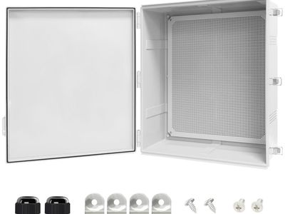 25"x21"x10" Waterproof Electrical/Junction Box with hinged cover and mounting plate