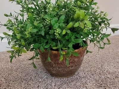 Artificial Potted Plant Greenery in Brown Ceramic Pot