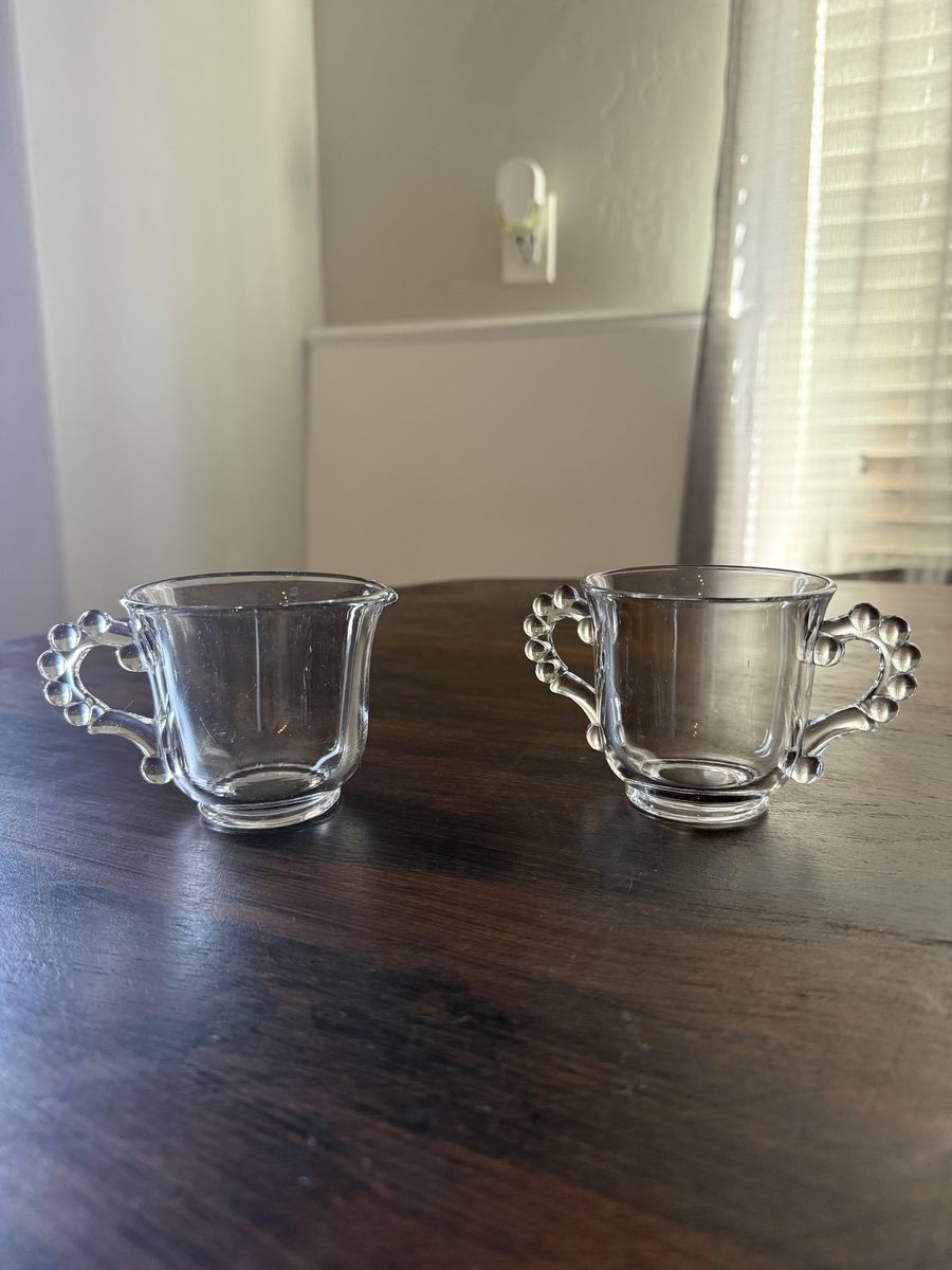 Vintage Candlewick Creamer & Sugar Dish