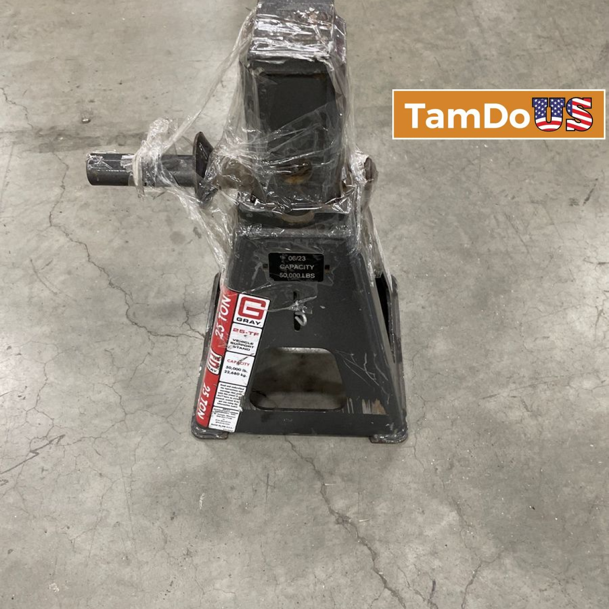 Gray 25 Ton Vehicle Support Jack Stand (12-20") 25-TF Heavy Duty, Universal