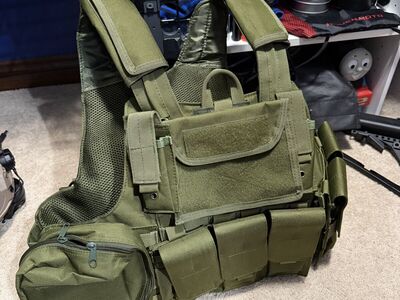 OD green airsoft vest