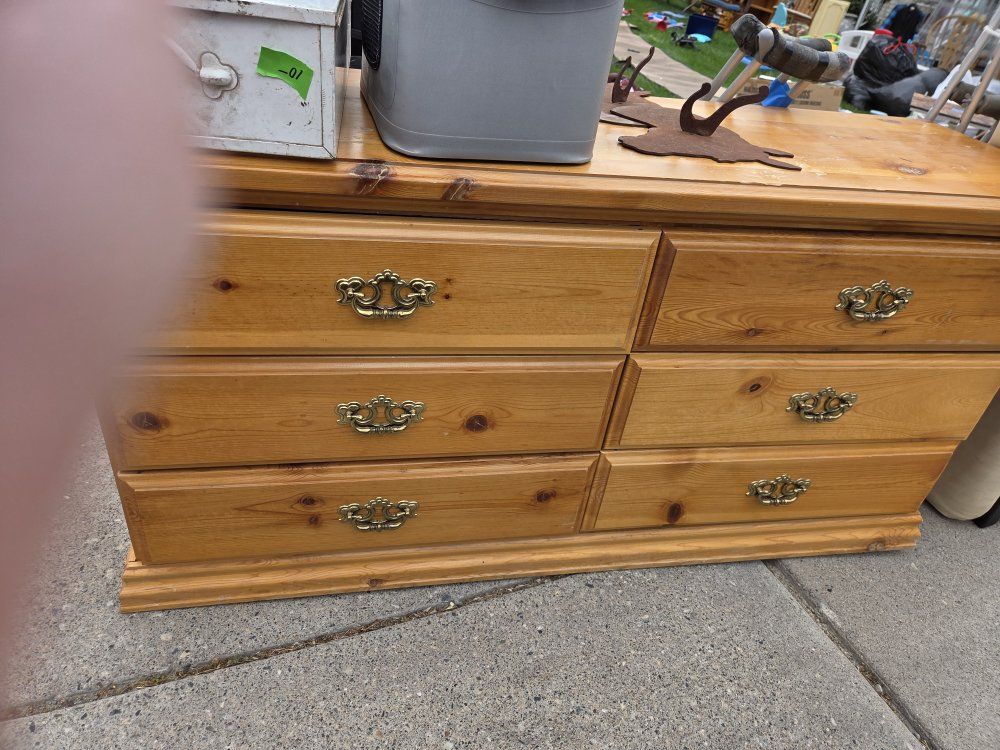 Oak wood bedroom furniture set