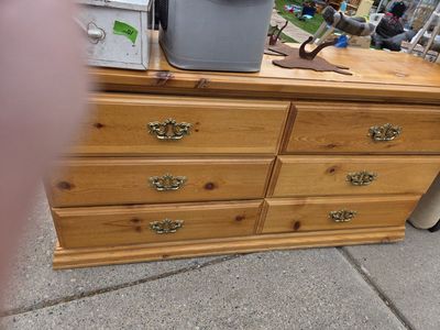 Oak wood bedroom furniture set