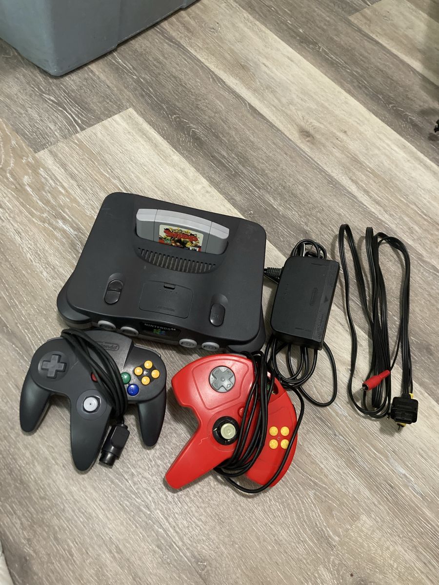 Nintendo 64 Console with 2 Controllers & Pokemon Snap Game - Retro Gaming System