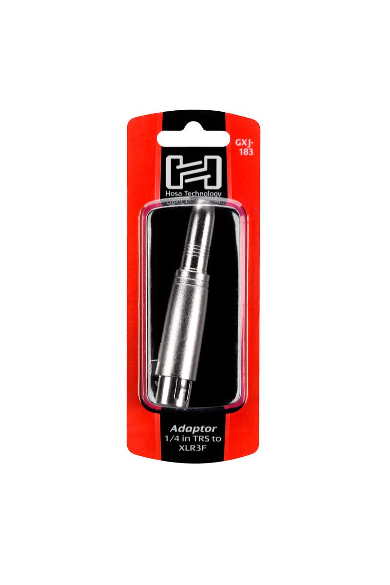 Hosa GXJ-183 Audio Adaptor 1/4 in TRS Male to XLR3F Female