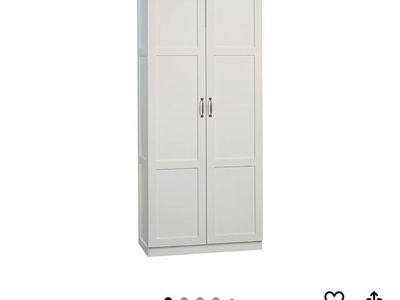 (QTY 2) Sauder Select White Storage Cabinet / Pantry -