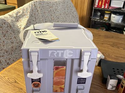 RTIC 3 Gallon rare lilac color. Water Cooler with Fast-Fill Taps & Strap - Used once for party.