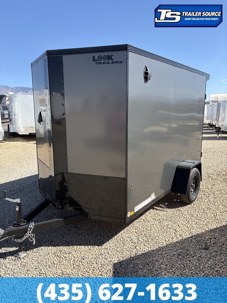 6x10 Look ST DLX Enclosed Cargo Trailer - 6'6" Interior - 3.5K GVWR - .080 PolyCor, Rear Spoiler w/ Load Lights
