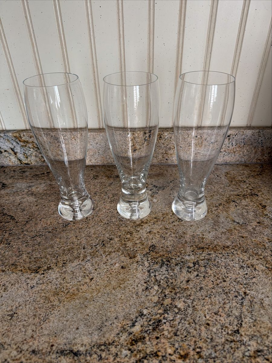 Pilsner Beer Glasses 16oz Beer Set of 3