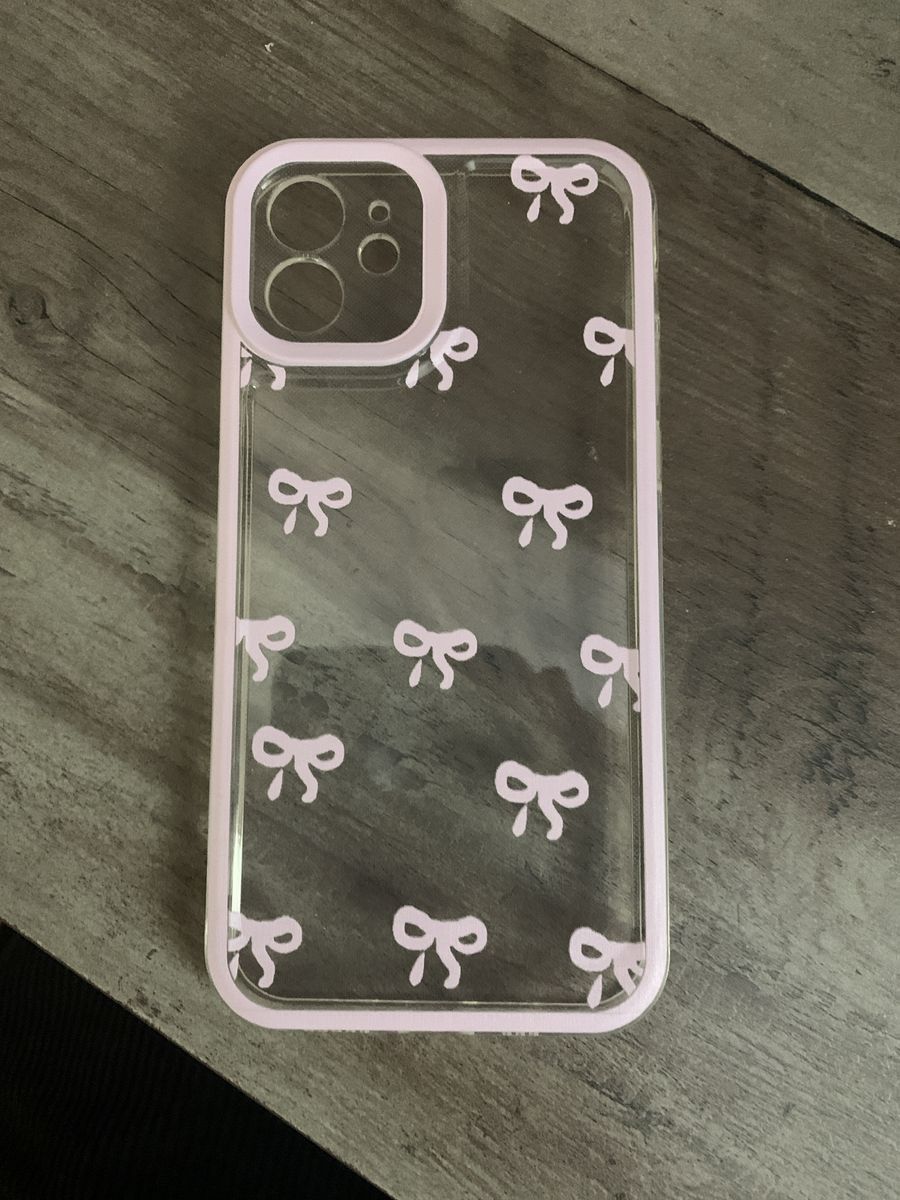 Clear iPhone 12 PRO Case with Pink Bows - Cute & Protective Phone Cover