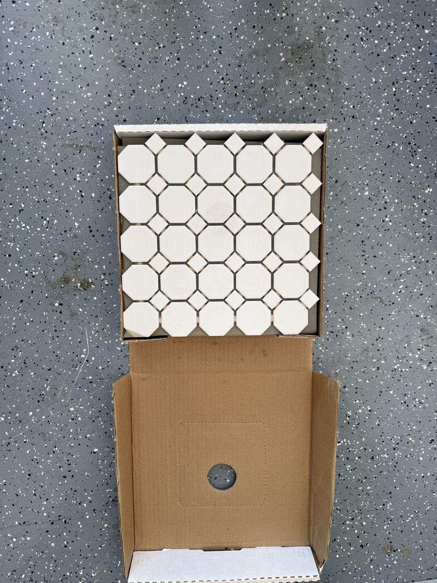 Daltile Octagon & Dot ceramic mosaic tile