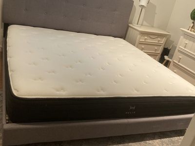 King bed frame and mattress