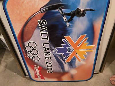 2002 Budweiser Olypic Metal Sign