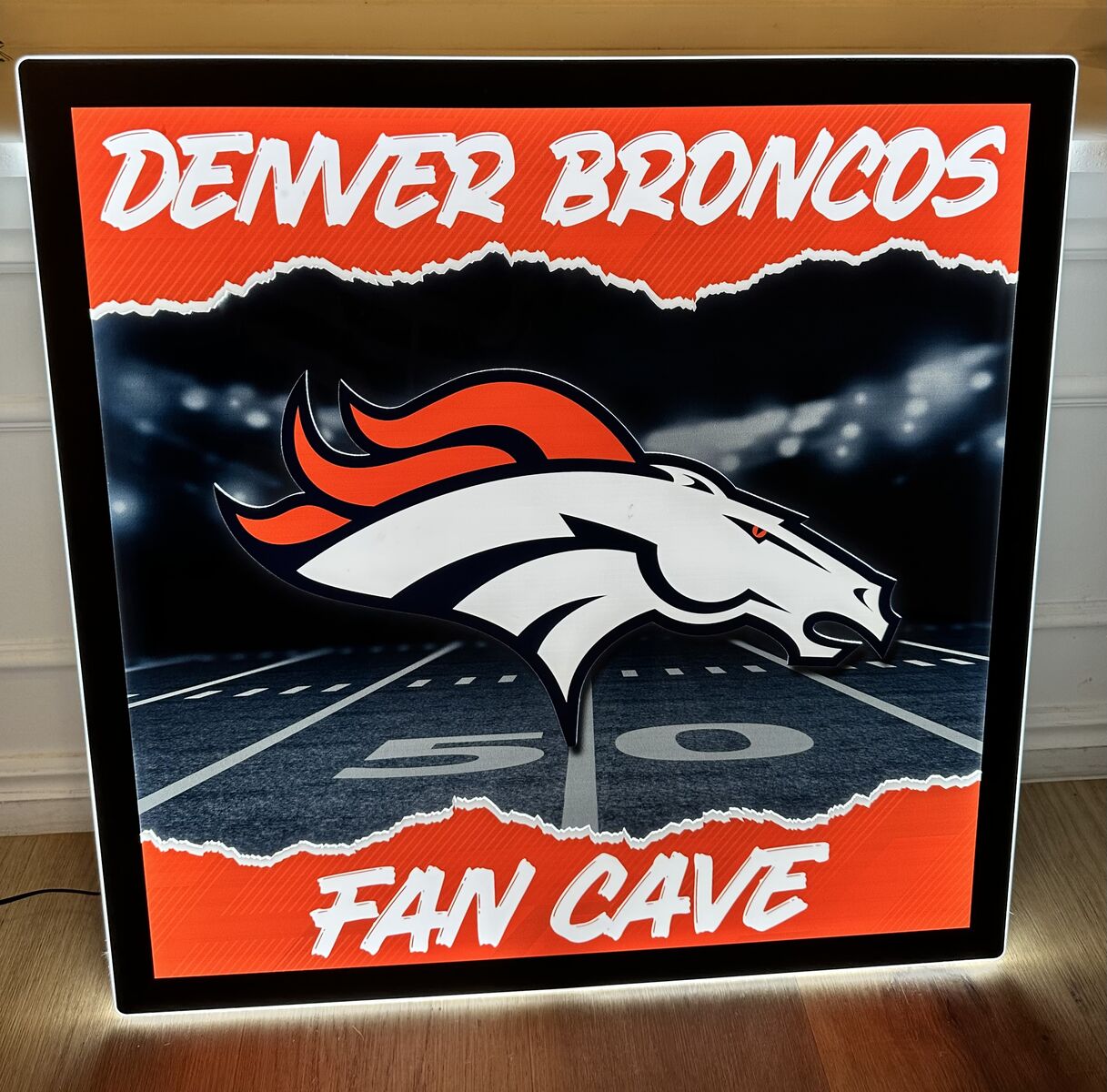 $100 OBO! Denver Broncos LED Wall Sign