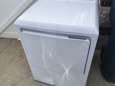 GE White Electric Dryer - Normal Capacity, Multiple Heat Settings
