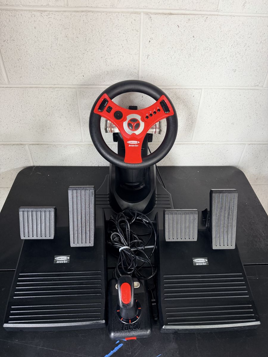 InterAct Concept 4 Racing Wheel with Pedals and Tac-50 Joystick