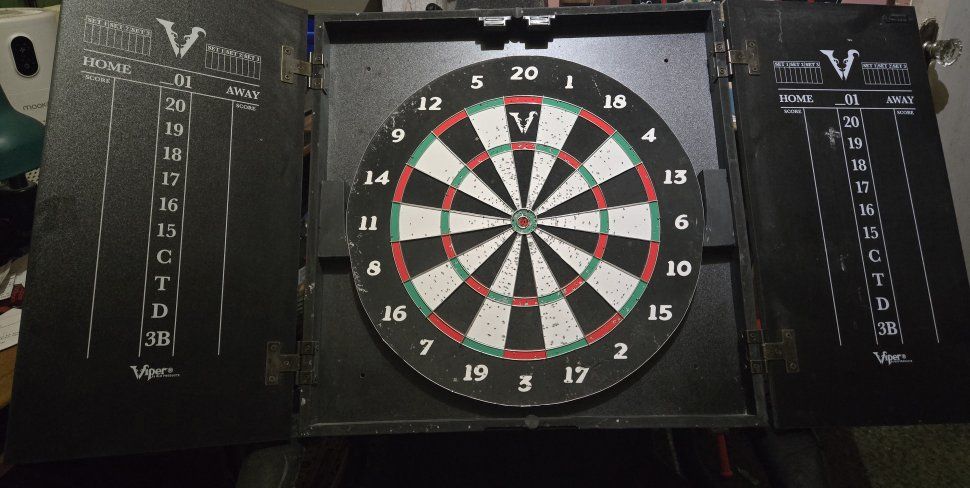 Viper dart cabinet with board and darts