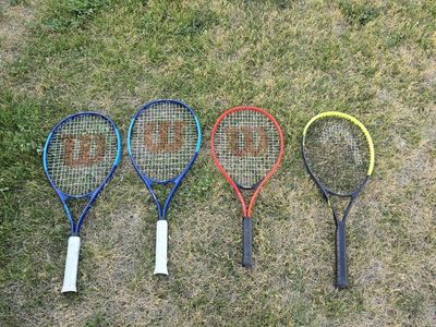 Lot of 4 Tennis Racquets - Wilson & Head Assorted Models