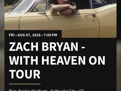 Zach Bryan Tickets Rice-Eccles Stadium Aug 7, 2026 Floor GA