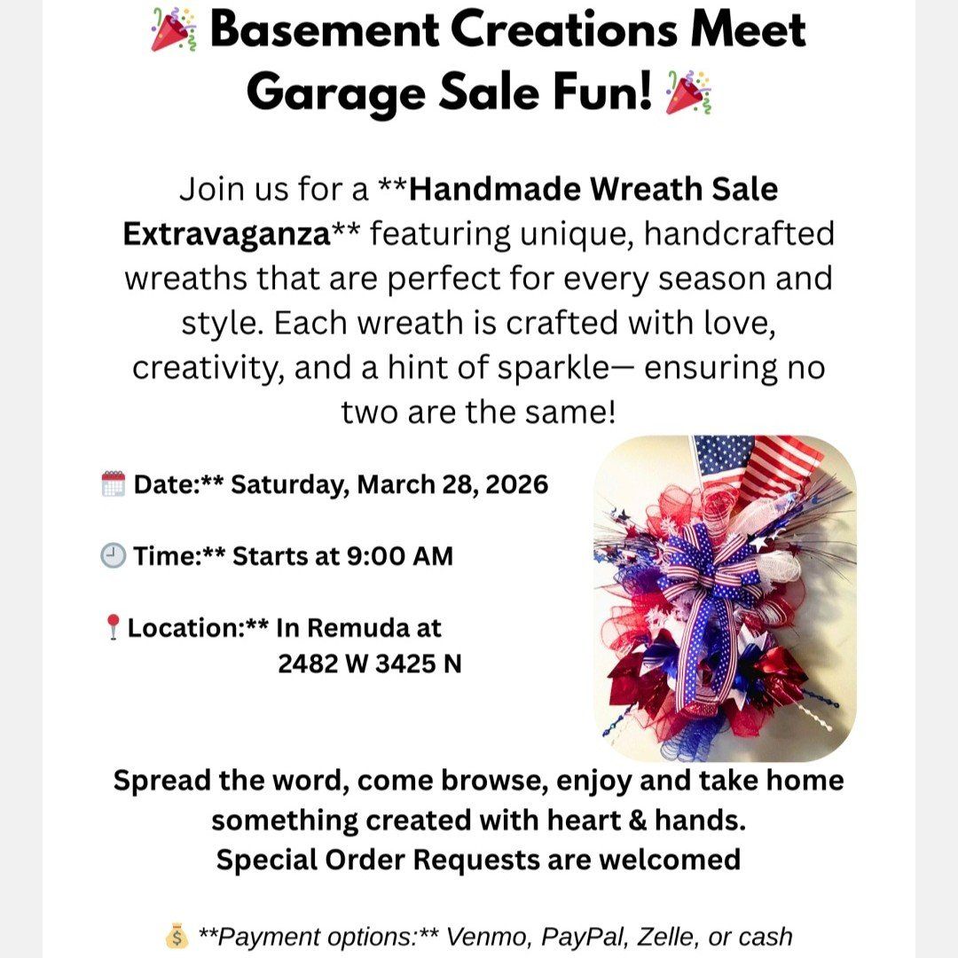 Wreath Extravaganza Saturday March 28