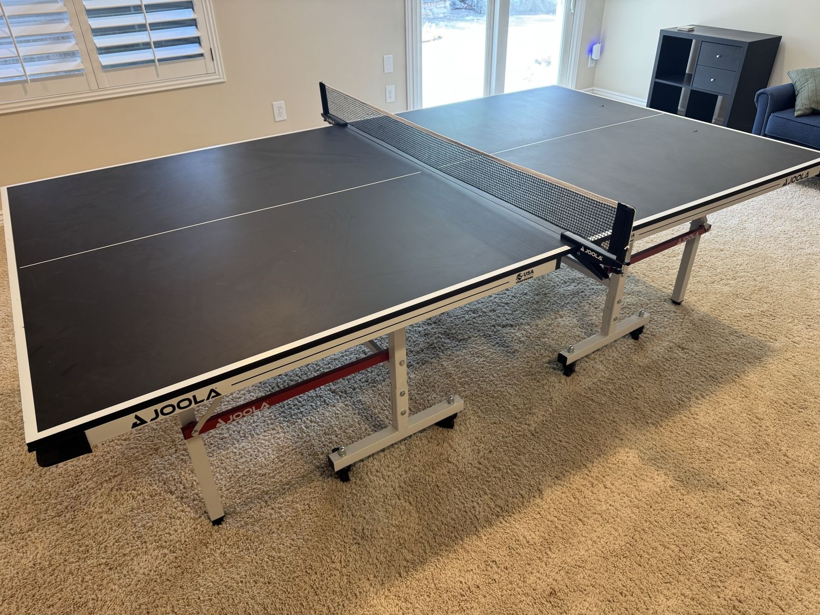 JOOLA Indoor rapid play 180 Table Tennis Table - Black, Regulation Size, Multi-use