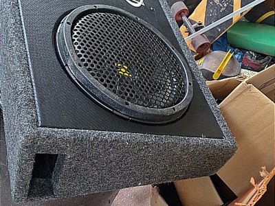 Kicker 10" Subwoofer with Enclosure - Powerful Car Audio Bass Speaker & 12" power bass & 12" MA AUDIO