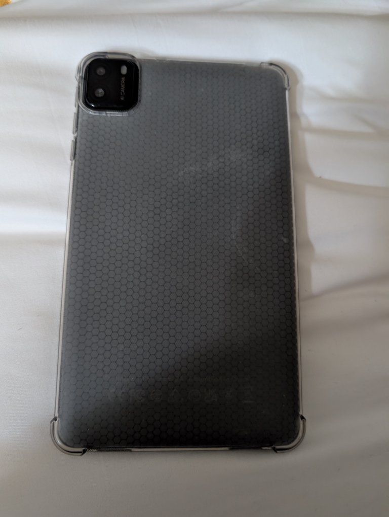 Black Android Tablet with Protective Clear Case