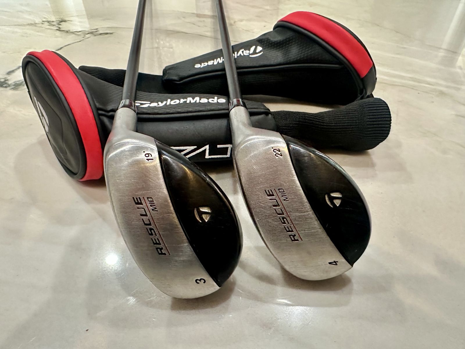 TaylorMade Rescue Hybrid Clubs, #3 (19degree) & #4 (22 degree), Senior Flex