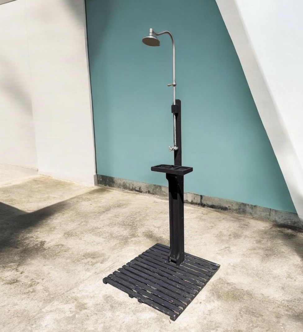 Outdoor shower teak wood
