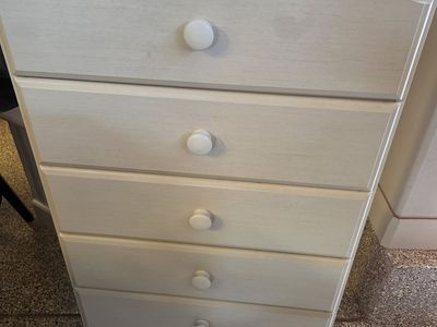 5 Drawer cottage cream dresser